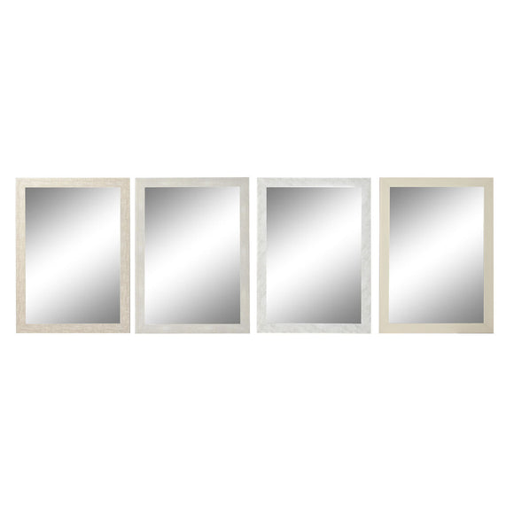 Wall mirror DKD Home Decor Ivory 70 x 2 x 97 cm (4 Units)-0