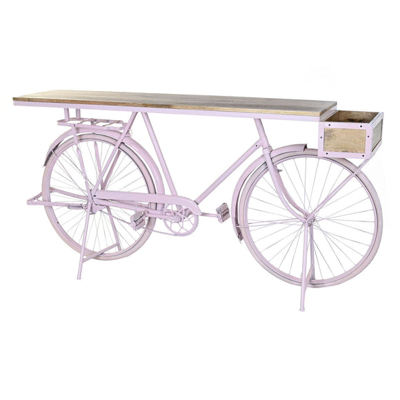 Console DKD Home Decor Bicycle 180 x 41 x 94 cm Light Pink Iron Mango wood-0