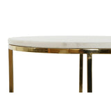 Set of 2 tables DKD Home Decor White Golden Aluminium Marble 46 x 46 x 58 cm-1