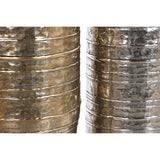 Vase DKD Home Decor Golden Silver Aluminium Modern 31 x 31 x 106 cm-1
