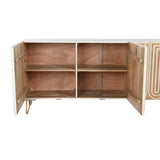 Sideboard DKD Home Decor 160 x 38 x 75 cm Golden Wood White Light brown-1