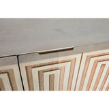 Sideboard DKD Home Decor 160 x 38 x 75 cm Golden Wood White Light brown-2