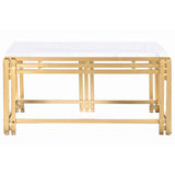 Centre Table DKD Home Decor Metal Aluminium Marble 80 x 40 x 40 cm-2