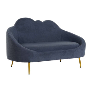 Sofa DKD Home Decor Blue Golden Metal Clouds Scandi 155 x 75 x 92 cm-0