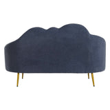 Sofa DKD Home Decor Blue Golden Metal Clouds Scandi 155 x 75 x 92 cm-3