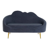 Sofa DKD Home Decor Blue Golden Metal Clouds Scandi 155 x 75 x 92 cm-4