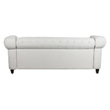 Sofa DKD Home Decor White Brown Cream Wood 209 x 84 x 76 cm-1