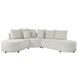 Sofa DKD Home Decor White Wood Modern 250 x 241 x 66 cm-5