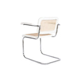 Floor chair DKD Home Decor White Silver Natural 65,5 x 62 x 79 cm-2