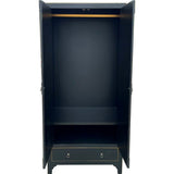 Cupboard DKD Home Decor 85,5 x 50,5 x 186,2 cm Fir Black MDF Wood-1