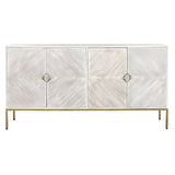 Sideboard DKD Home Decor 170 x 40 x 90 cm Golden Metal White Mango wood-3