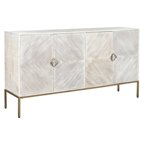 Sideboard DKD Home Decor 170 x 40 x 90 cm Golden Metal White Mango wood-0