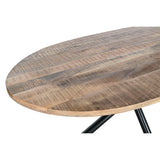 Dining Table DKD Home Decor Natural Black Metal Mango wood 200 x 100 x 76 cm-1
