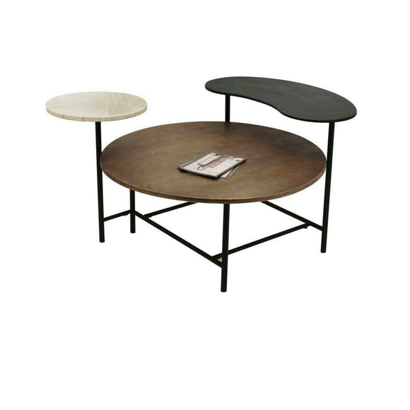 Centre Table DKD Home Decor 118 x 90 x 61 cm Metal Aluminium MDF Wood-0