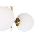 Ceiling Light DKD Home Decor 64 x 64 x 64 cm Crystal Golden Metal White 50 W-3