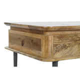 Centre Table DKD Home Decor 116 x 60 x 46 cm Metal Aluminium Mango wood-2
