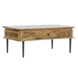 Centre Table DKD Home Decor 116 x 60 x 46 cm Metal Aluminium Mango wood-0