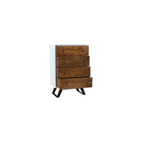 Chest of drawers DKD Home Decor White 70 x 40 x 105 cm Metal Mango wood-1