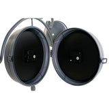 Wall Clock DKD Home Decor 43 x 14,5 x 47 cm Crystal Grey Golden Iron Traditional (2 Units)-2