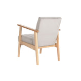 Armchair DKD Home Decor 63 x 68 x 81 cm Natural Grey Beige Pinewood-4
