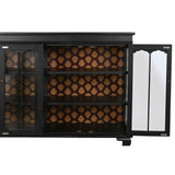 Sideboard DKD Home Decor 142,5 x 40,5 x 101,5 cm Fir Crystal Black-7