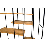 Shelves DKD Home Decor Black Natural Metal MDF Wood 140 x 33 x 180 cm (1)-1