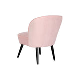 Armchair DKD Home Decor Black Light Pink Wood 60 x 70 x 78 cm-1