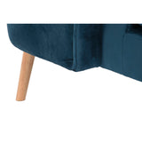 Armchair DKD Home Decor Blue Natural Polyester Velvet Wood Metal 78 x 78 x 78 cm-3