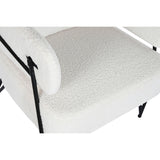 Armchair DKD Home Decor White Polyester Metal 70 x 67 x 86 cm-6
