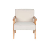 Armchair DKD Home Decor White Polyester Wood 64 x 66 x 79 cm-3