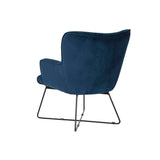 Armchair DKD Home Decor Blue Black Metal 68 x 76 x 90 cm-1