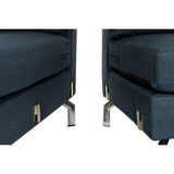 Sofa DKD Home Decor Blue Metal 300 x 160 x 85 cm-3