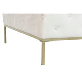 Bench DKD Home Decor White Golden Metal 100 x 100 x 45 cm-3