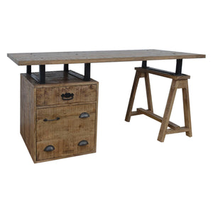 Desk DKD Home Decor 160 x 80 x 75 cm Metal Mango wood-0