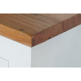 Side table DKD Home Decor White Brown Acacia Mango wood 110 x 30 x 80 cm-5