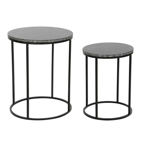 Set of 2 tables DKD Home Decor Black 46 x 46 x 58 cm-0