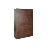 Cupboard DKD Home Decor 100 x 40 x 175 cm Black Metal Acacia-1