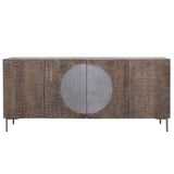 Sideboard DKD Home Decor Dark brown Dark grey Metal Mango wood 180 x 40 x 80 cm-1
