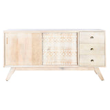 Sideboard DKD Home Decor White Natural Mango wood 145 x 42 x 75 cm-2