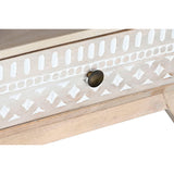 TV furniture DKD Home Decor White Natural Mango wood 130 x 40 x 45 cm-4