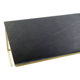 Centre Table DKD Home Decor Black Golden Marble Iron 100 x 61 x 43 cm-4