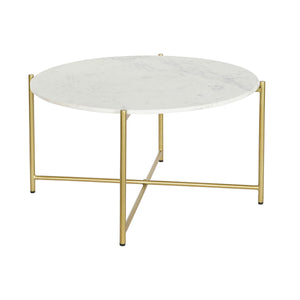 Centre Table DKD Home Decor 81 x 81 x 44 cm Marble Iron-0