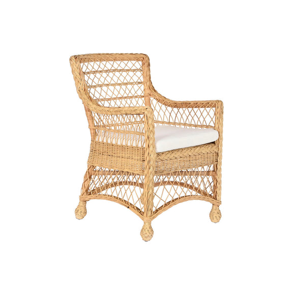 Armchair DKD Home Decor White Natural 56 x 63 x 86 cm-0