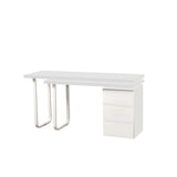Desk DKD Home Decor 150 x 120 x 75 cm Natural Metal White MDF Wood-2