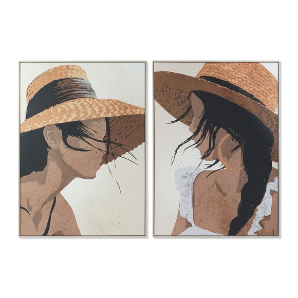 Painting DKD Home Decor 104 x 4,5 x 143,5 cm Hat Modern (2 Units)-0