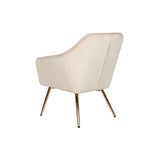 Armchair DKD Home Decor Cream Golden Metal 74 x 74 x 90 cm-2