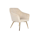 Armchair DKD Home Decor Cream Golden Metal 74 x 74 x 90 cm-0