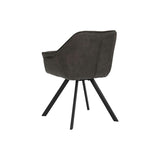 Chair DKD Home Decor Black Dark brown Dark grey 64 x 67 x 85 cm-3