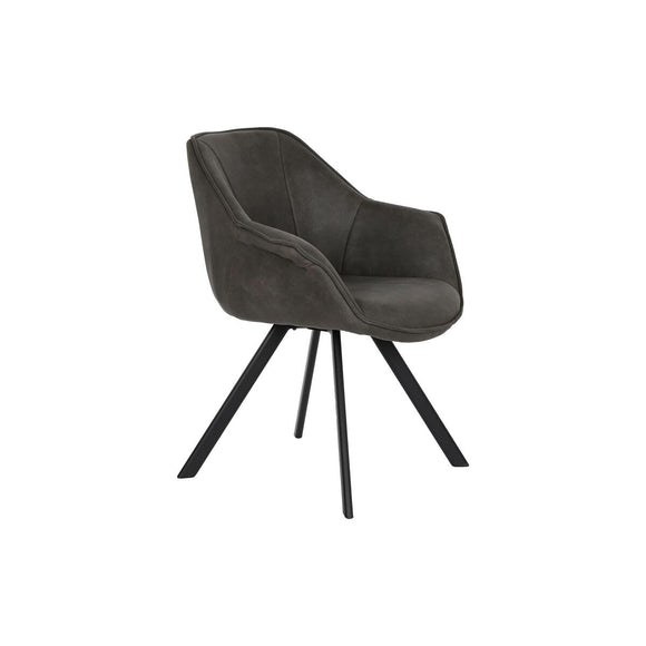 Chair DKD Home Decor Black Dark brown Dark grey 64 x 67 x 85 cm-0