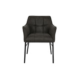 Chair DKD Home Decor Black Dark brown Dark grey 60 x 60 x 84 cm-3